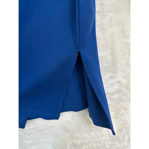 Susan Graver Blue A-Line Tunic Top 2X Button Detail Flowy - Picture 5 of 8